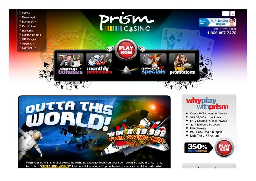 Prism Casino Bonus Codes